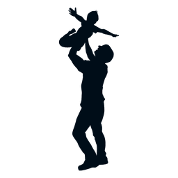 Padre lanzar niño silueta Diseño PNG