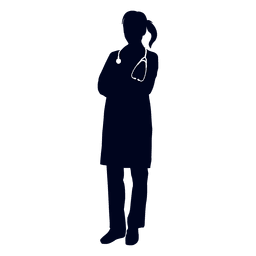 Female doctor silhouette
