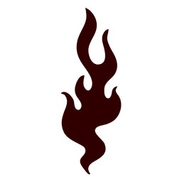 Fuego aislado silueta Diseño PNG