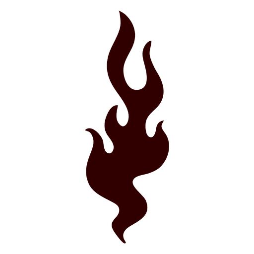 Fire blaze isolated silhouette
