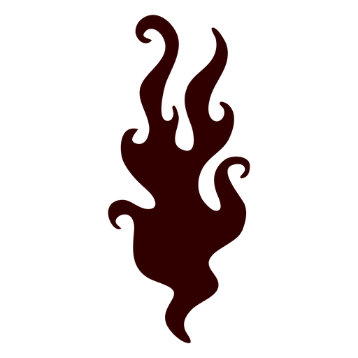 Ícone de silhueta de chamas de fogo Desenho PNG