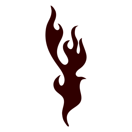 Fire flame silhouette icon fire silhouette