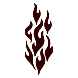 Feuer isoliert Silhouette PNG-Design