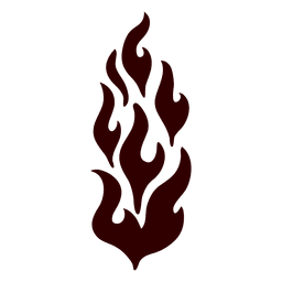 Fire isolated silhouette icon PNG Design
