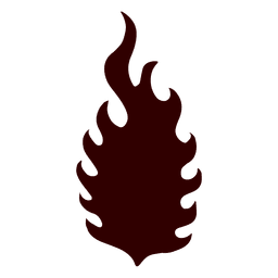Flame isolated silhouette PNG Design