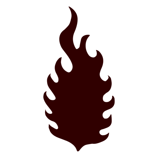 Flama silhueta isolada Desenho PNG