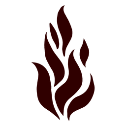 Ícone de silhueta isolada de chamas Desenho PNG