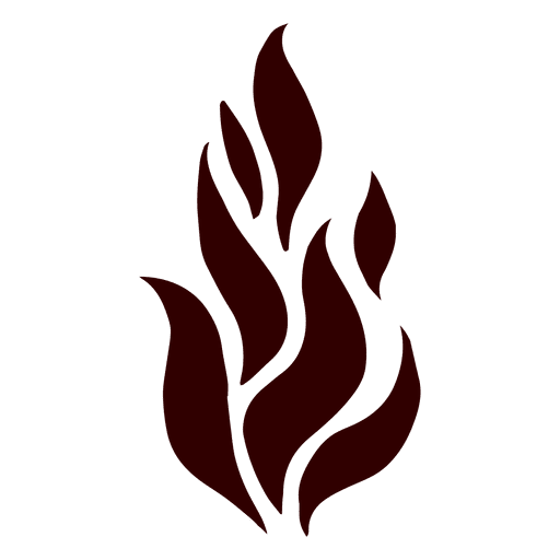 Icono de silueta aislada de llama Diseño PNG