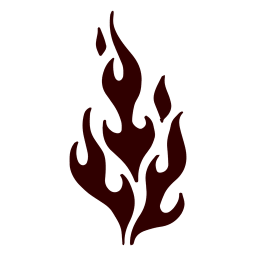 Burning Heart Silhouette PNG Transparent SVG Vector