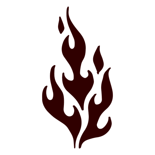 Flammenschattenbildsymbol PNG-Design