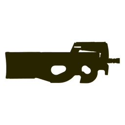 Fn p90 Silhouette der persönlichen Verteidigungswaffe PNG-Design