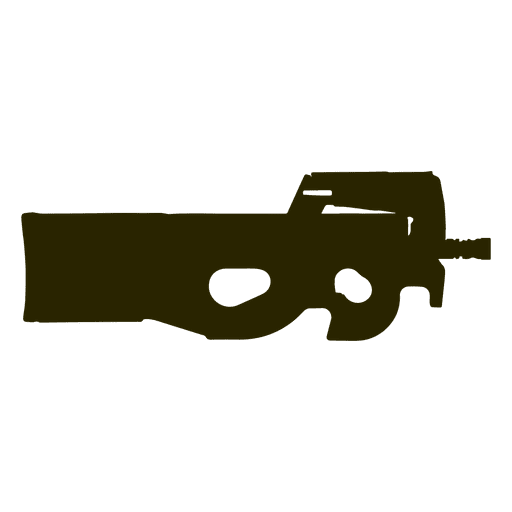 Silhueta de arma de defesa pessoal Fn p90 Desenho PNG