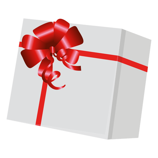 Gift box with red wrap - Transparent PNG & SVG vector file