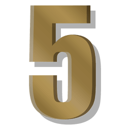 Símbolo de la figura cinco de la barra de oro
