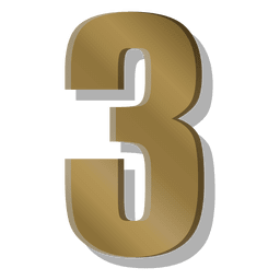 Goldbarrenfigur drei Symbol PNG-Design
