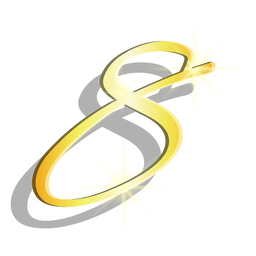 Símbolo artístico de ouro oito Desenho PNG