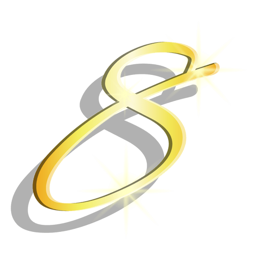 Gold figure eight artistic symbol Transparent PNG Gold figure eight artistic symbol Transparent PNG