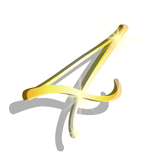 Gold figure four artistic symbol Transparent PNG Gold figure four artistic symbol Transparent PNG