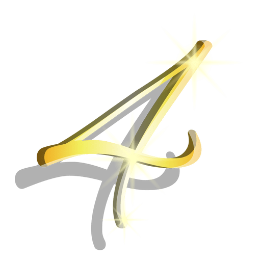 Goldfigur vier k?nstlerisches Symbol PNG-Design