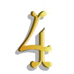 Símbolo de ouro quatro Desenho PNG
