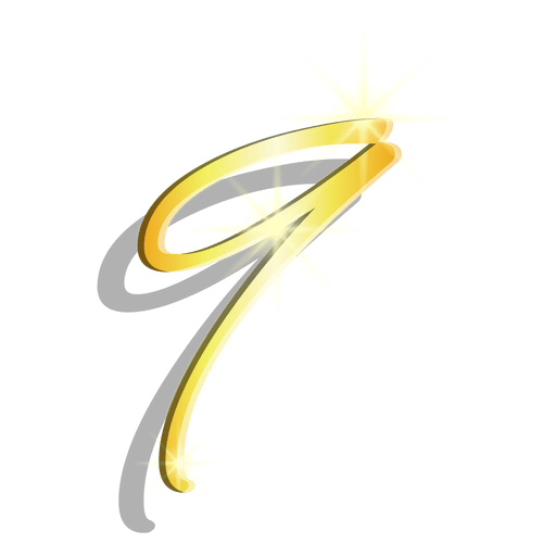 Gold figure nine artistic symbol Transparent PNG Gold figure nine artistic symbol Transparent PNG