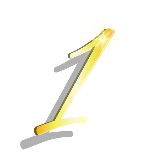 Gold figure one artistic symbol Transparent PNG Gold figure one artistic symbol Transparent PNG