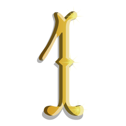 Goldfigur ein Symbol PNG-Design