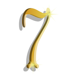Símbolo de ouro sete Desenho PNG