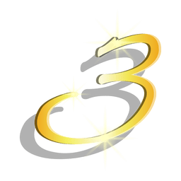 Goldfigur drei künstlerisches Symbol PNG-Design