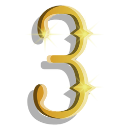Goldfigur drei Symbol PNG-Design