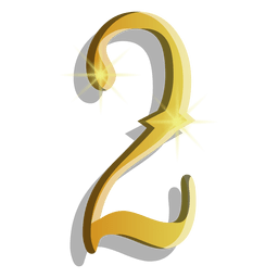Símbolo de ouro dois Desenho PNG