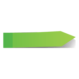 Green sticky note arrow page marker Transparent PNG
