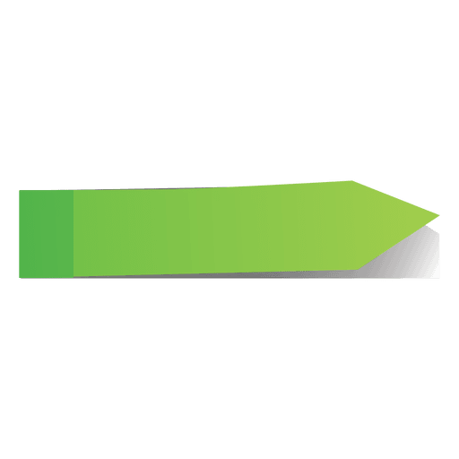 Marcador de página de flecha de nota adhesiva verde Diseño PNG