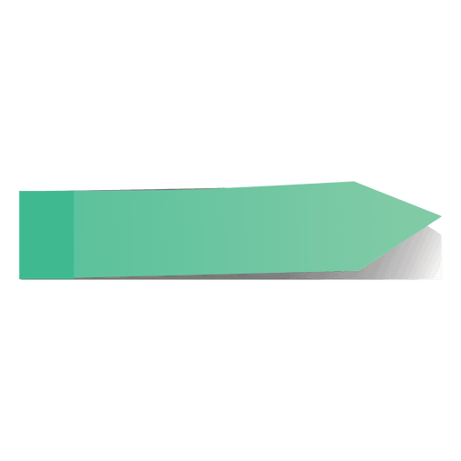 Adhesivo flecha verde Diseño PNG