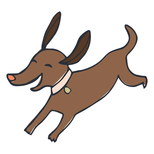 Desenho animado de cachorro feliz Desenho PNG