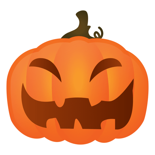 Hart lachender Halloween-K?rbis PNG-Design