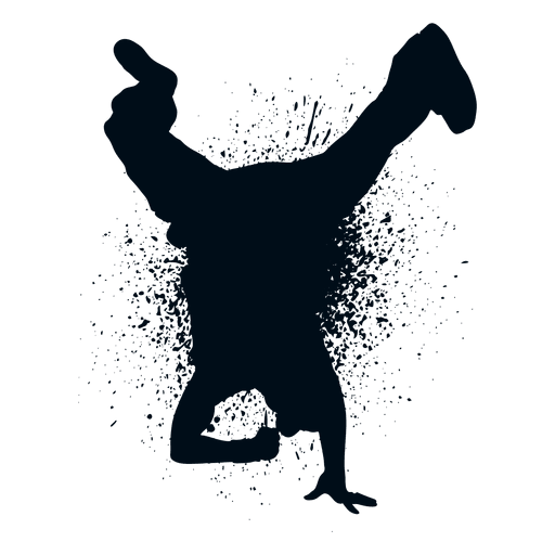 Hip Hop Dance Splash Paint Silhouette Transparent Png Svg