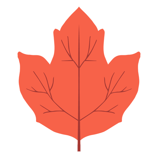 Isolated red autumn leaf PNG Design