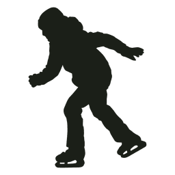 Silhueta de menino patinando no gelo Desenho PNG