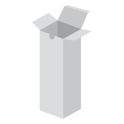 Caja de cartón blanca larga Diseño PNG
