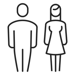 Man and woman couple stroke PNG Design