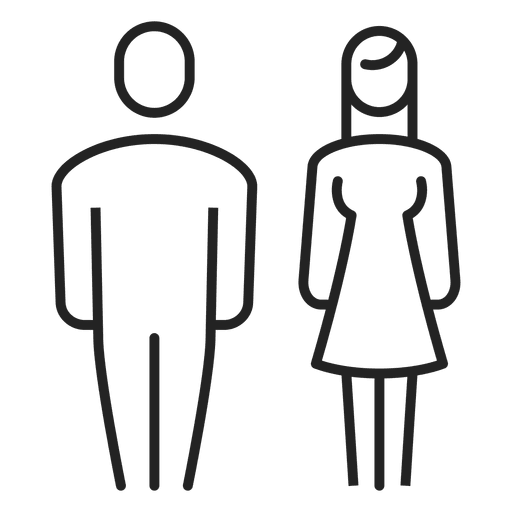 Man and woman couple stroke PNG Design