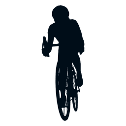 Man cycling silhouette