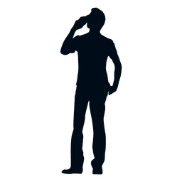 Man drinking silhouette PNG Design Transparent PNG