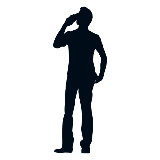 Man Drinking Silhouette Transparent Png Svg Vector File