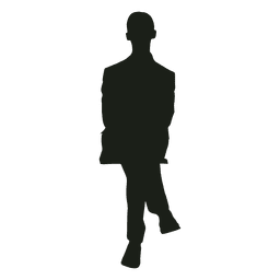 Mannbeine gekreuzt am Knieschattenbild PNG-Design