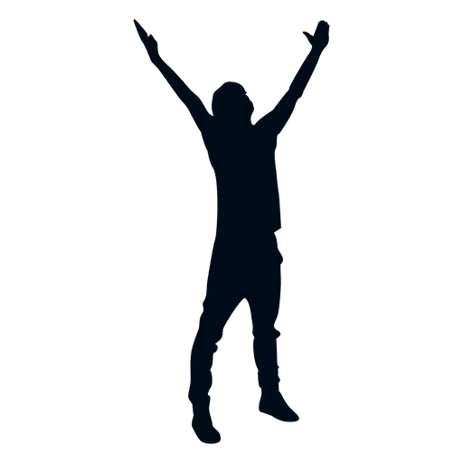 Man lobt Silhouette PNG-Design