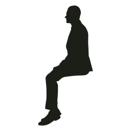 Man sitting straight silhouette PNG Design Transparent PNG