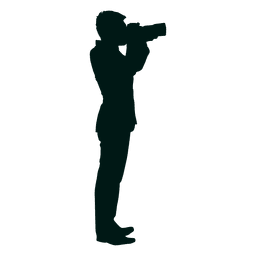 Hombre toma imagen silueta Diseño PNG