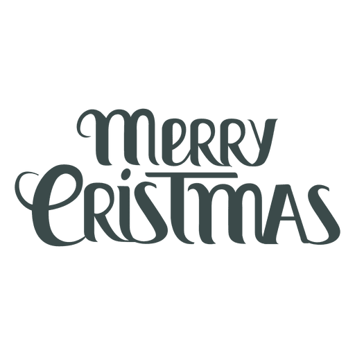 Merry christmas elegant lettering - Transparent PNG & SVG vector file